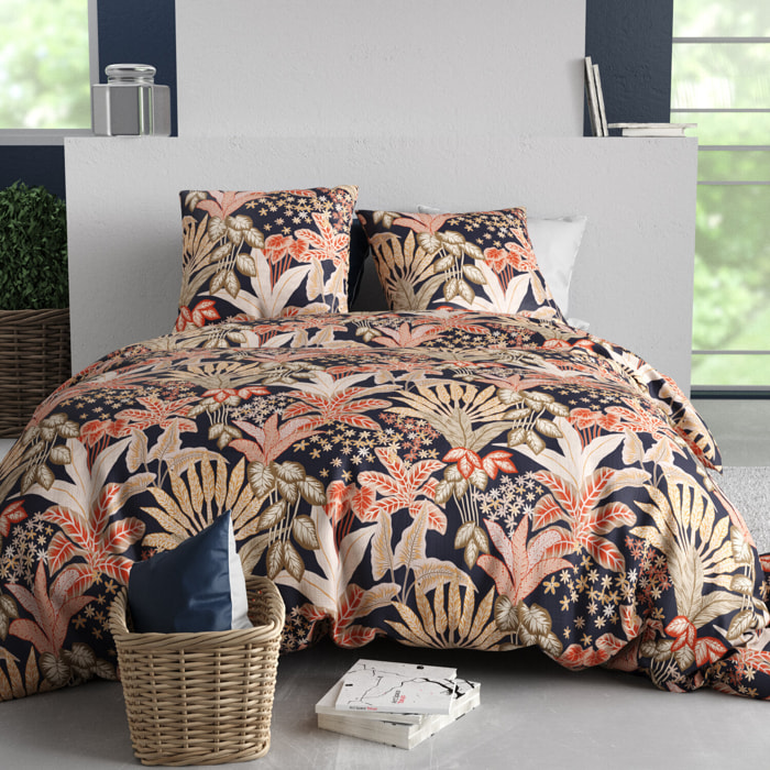 Parure housse de couette 100% coton 57fils + 2 taies Louisiane