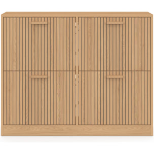 Meuble chaussures bas Faustine 4 portes - 24 paires