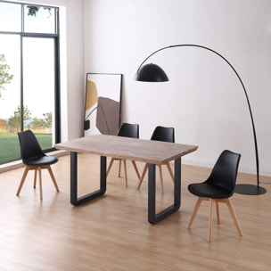 Mesa de comedor Roma Roble Honey - Negro