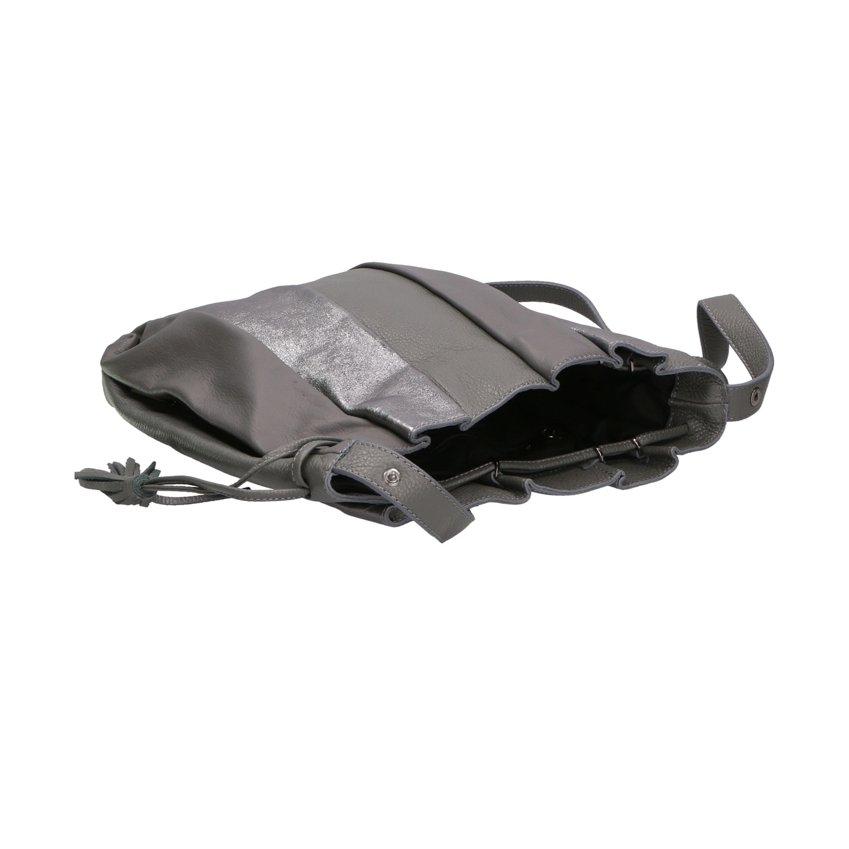 Borsa a spalla da donna - Modello Nunzia - Vera pelle - 30.0 x 33.0 x 7.0 cm