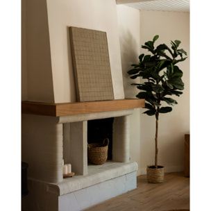 Cuadro marrón decorativo sobre algodón con bastidor de madera pintado artesanalmente con pintura al óleo en varias medidas