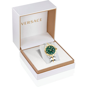 Versace Reloj Analógico De Cuarzo Greca Time Gmt