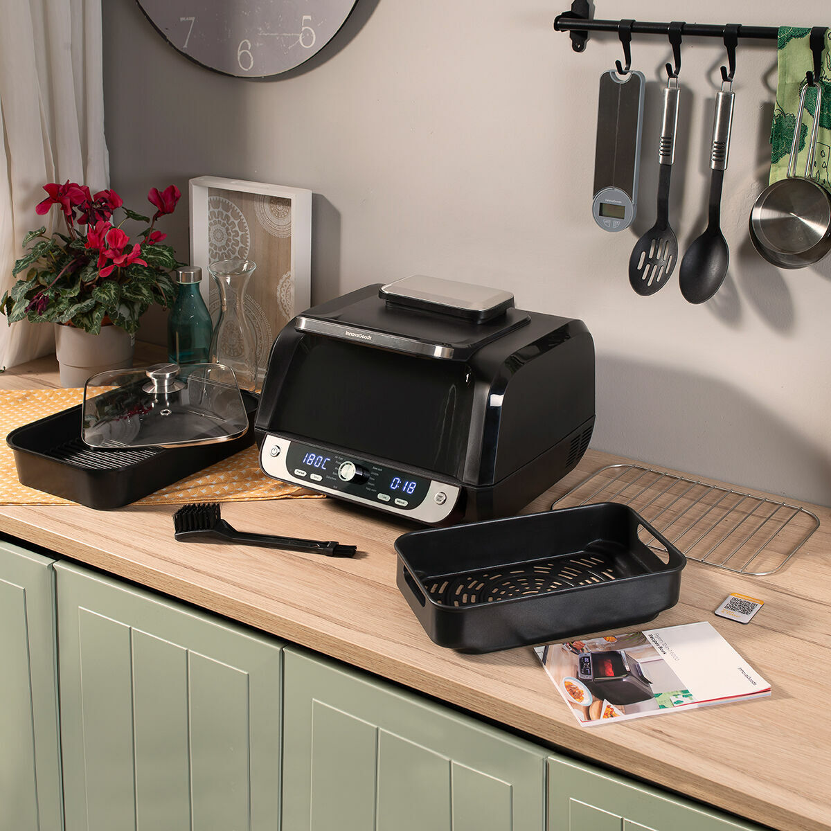 Pack Cestini in Silicone con Pennello per Friggitrice ad Aria e Friggitrice ad Aria con Grill, Accessori e Ricettario InnovaGood