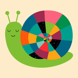 Tableau rainbow escargot Toile imprimée