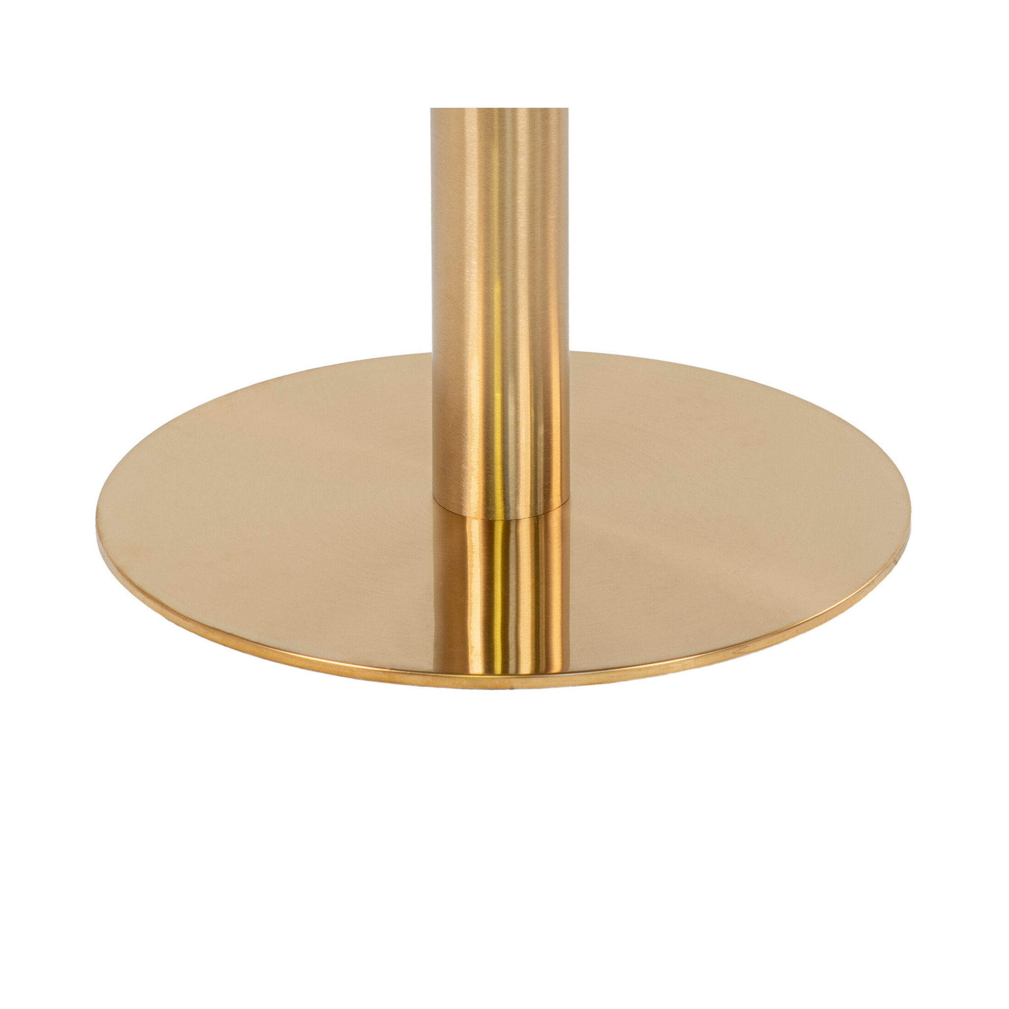 Valverde - table basse ronde - effet marbre - doré - 70 cm - Blanc / Doré