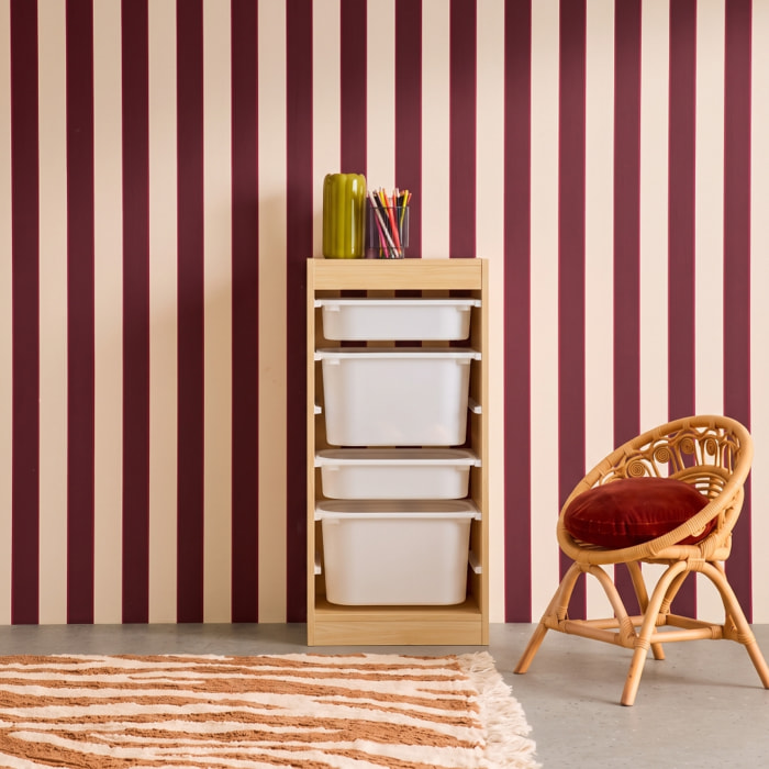 Meuble de rangement enfant 4 bacs de rangement SORA