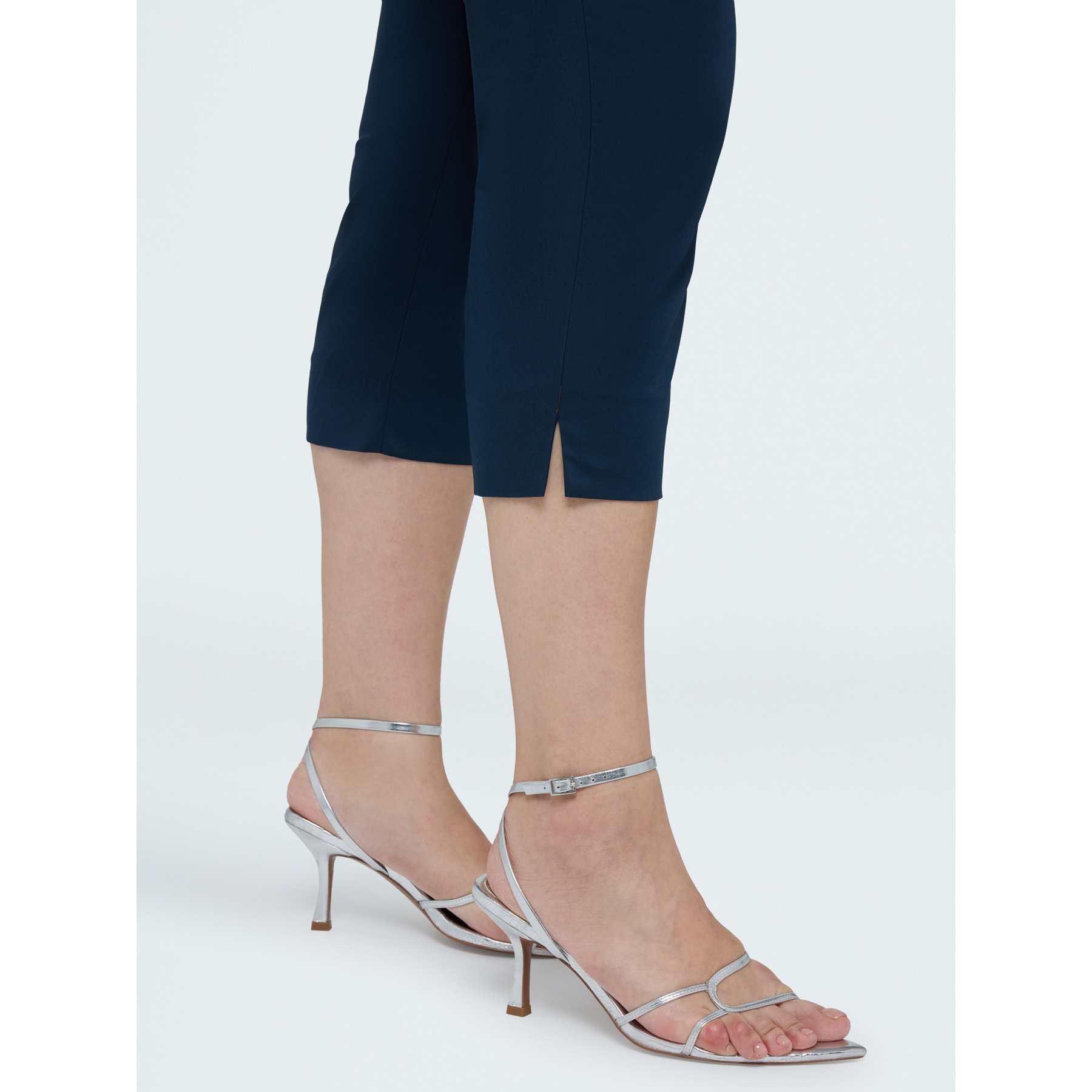 Fiorella Rubino - Pantalones Capri de mezcla de algodón - Azul