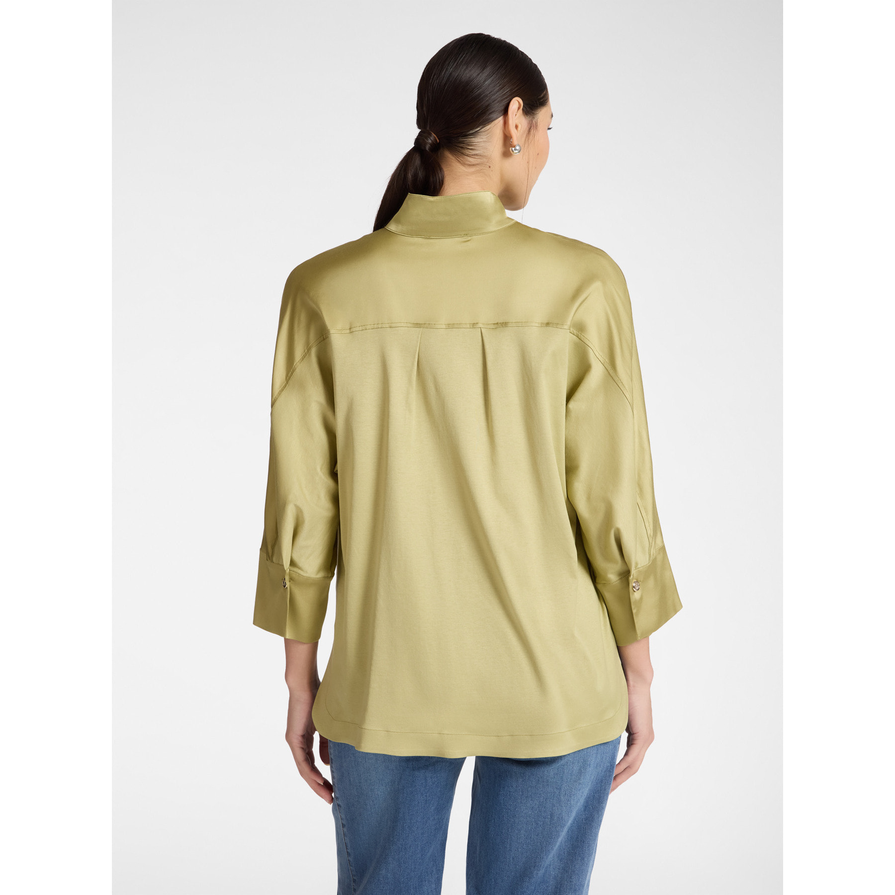 Elena Mirò - Camicia in raso - Verde chiaro