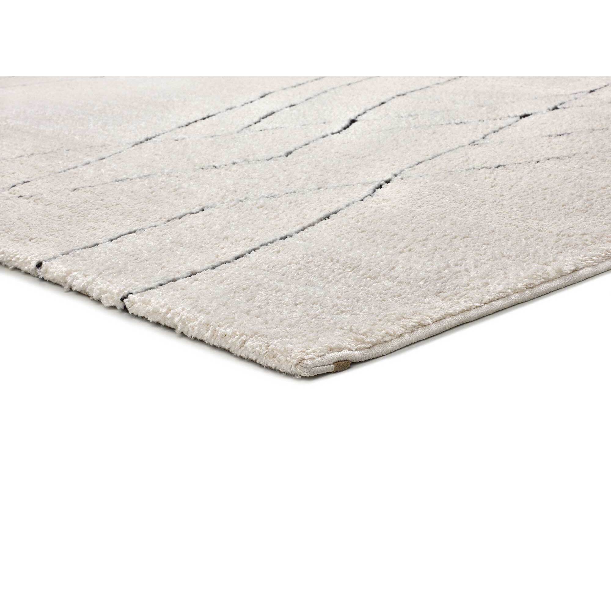 TURIN Alfombra bereber con relieve en blanco y negro, varias medidas disponibles