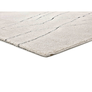 TURIN Alfombra bereber con relieve en blanco y negro, varias medidas disponibles