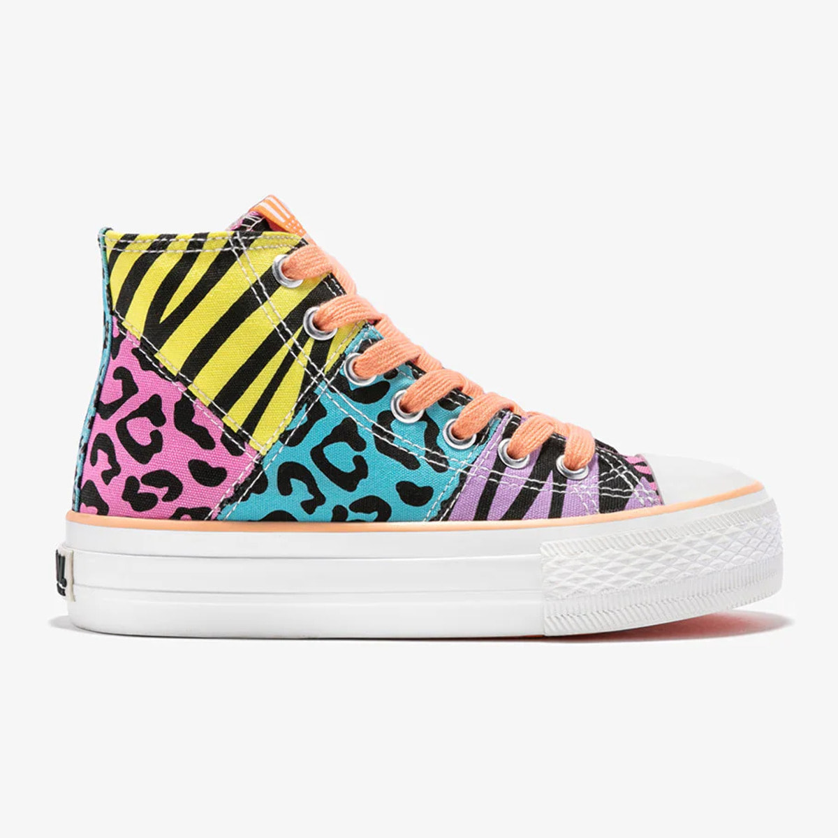 Zapatillas Deportivas Plataforma con Detalles en Multicolor