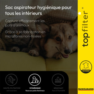 Lot de 4 sacs aspirateur Electrolux Philips et Tornado TopFilter Premium
