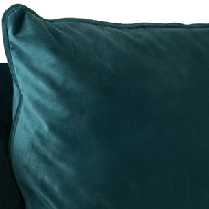 Fauteuil love seat en velours vert émeraude OSCAR