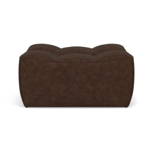 Alya - pouf en simili - Marron