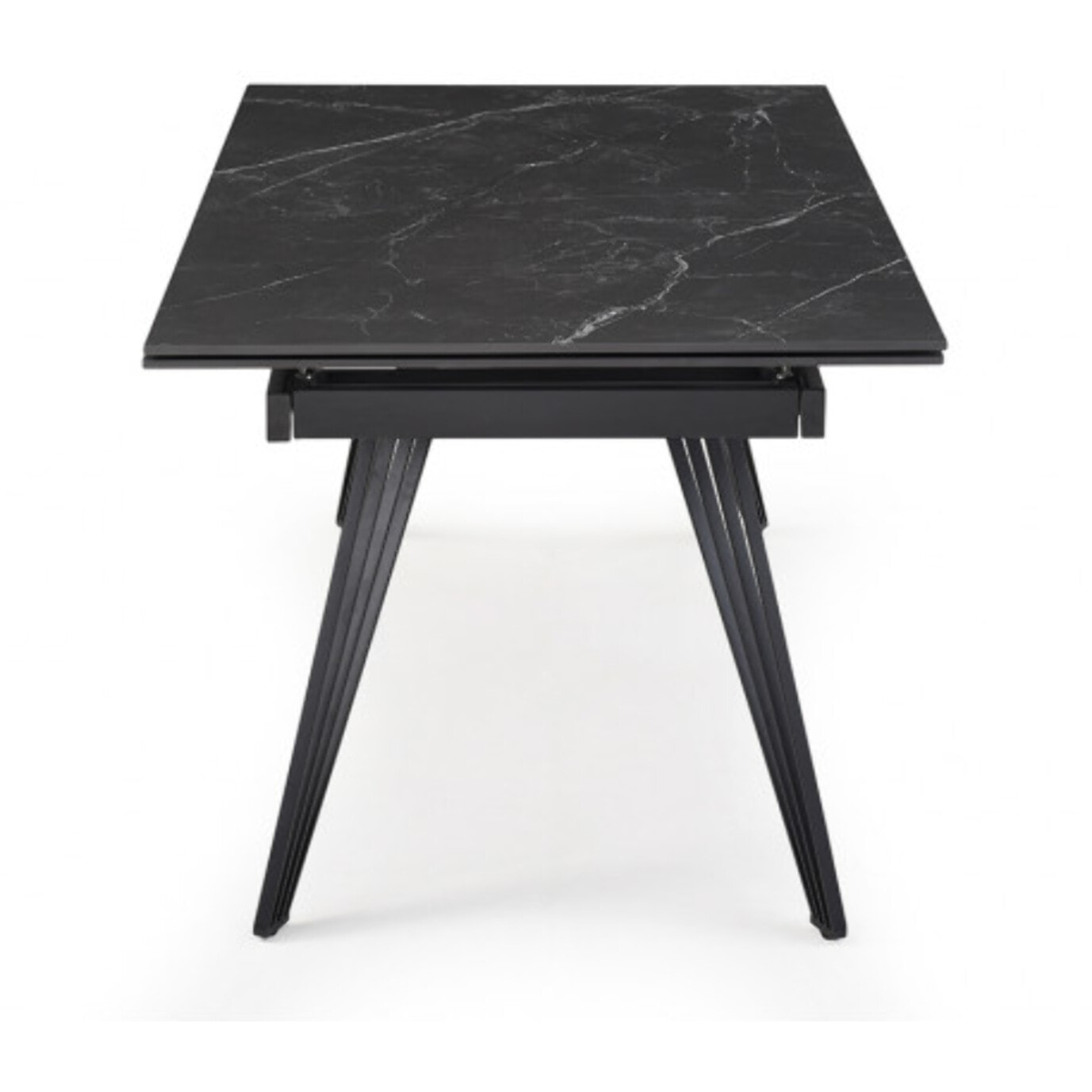 Table extensible en céramique marbré noir L160/240cm - 9 piètements - UNIK