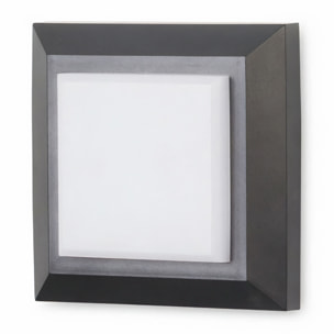 Forlight Aplique Ip65 Grove Diffuser Square Led 2W 4000K Negro 172Lm