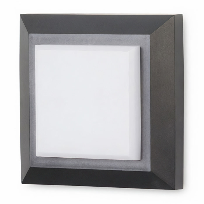 Forlight Aplique Ip65 Grove Diffuser Square Led 2W 4000K Negro 172Lm