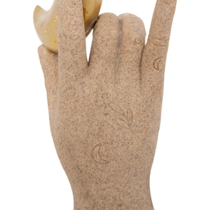 Main déco Samina H.21cm résine assorti