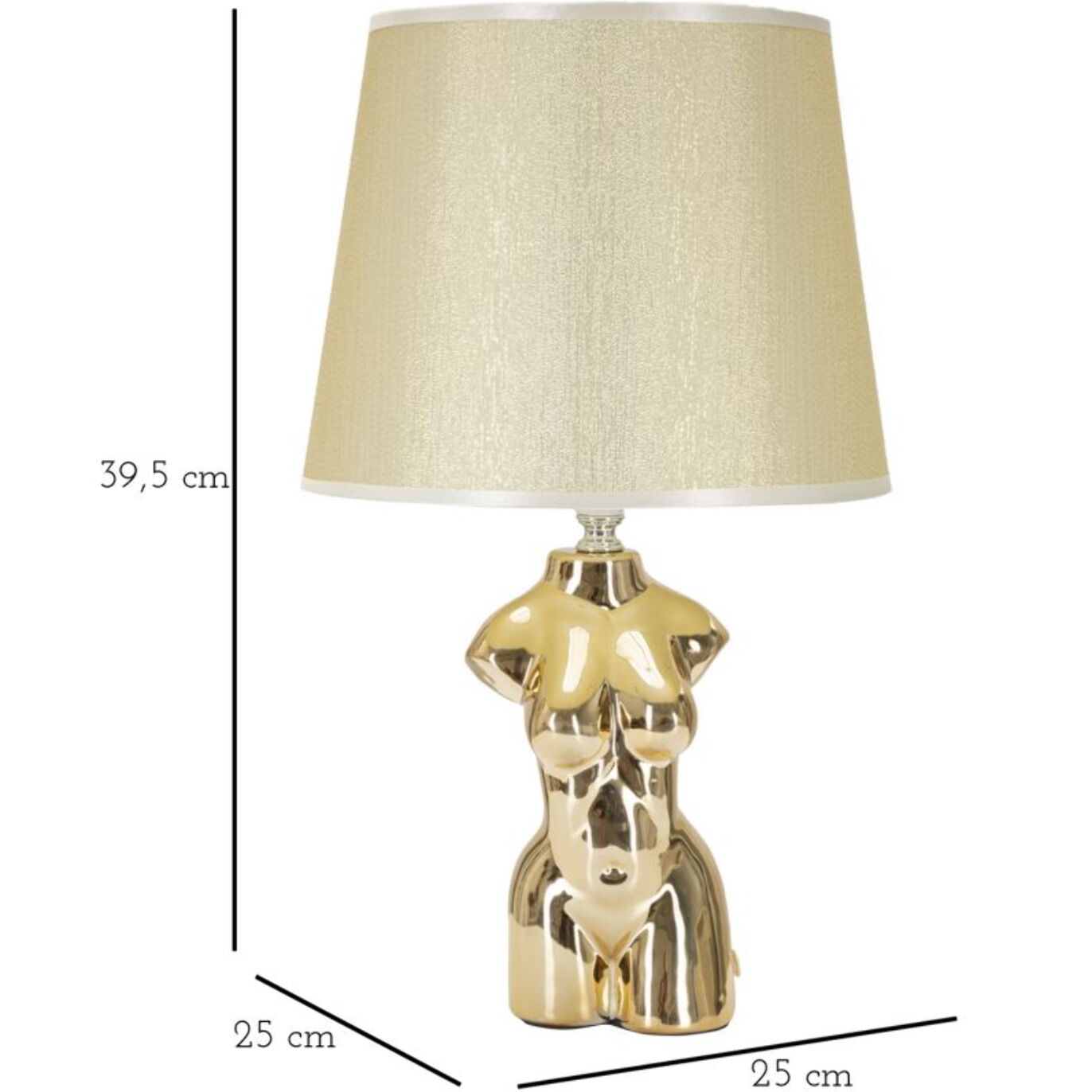 LAMPADA DA COMODINO GLAM WOMAN CM Ø 25X39,5