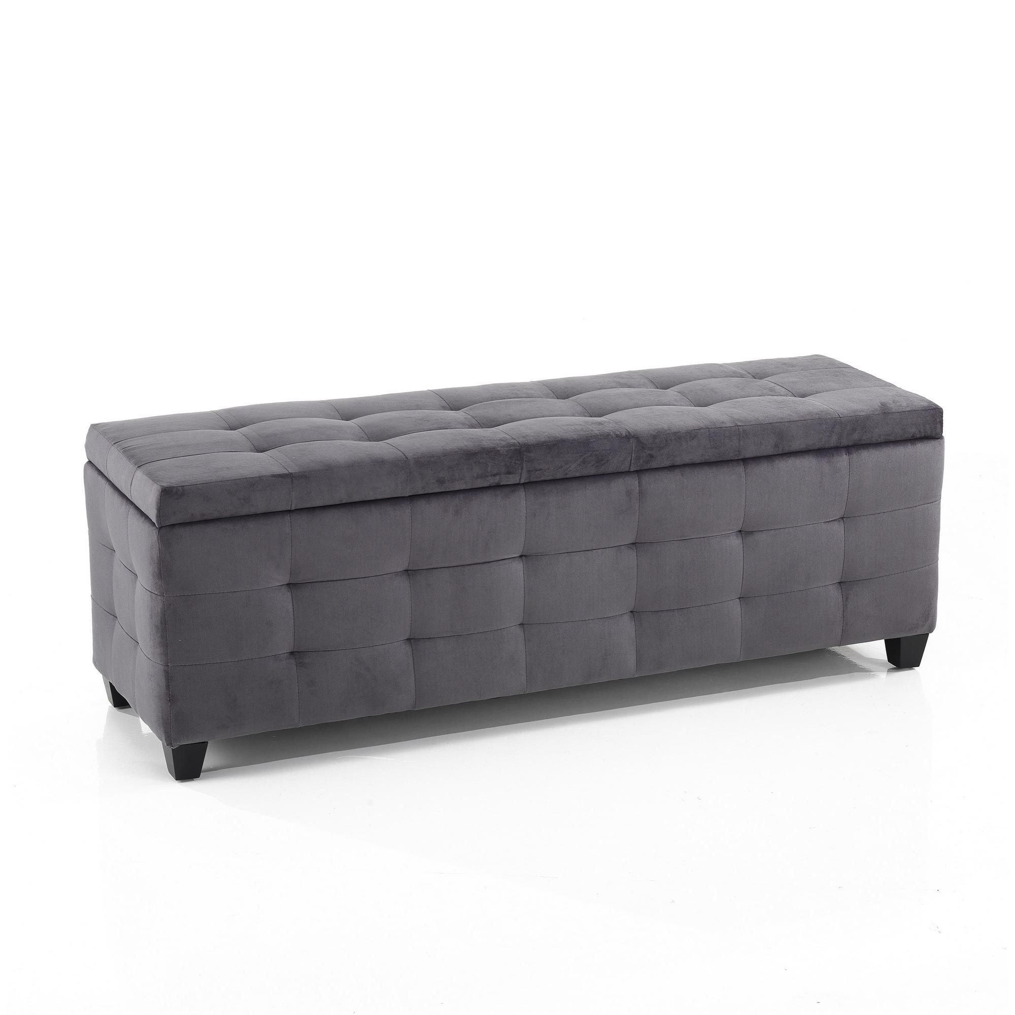 TOMASUCCI Cassapanca BELATRIX VELVET GREY Grigio