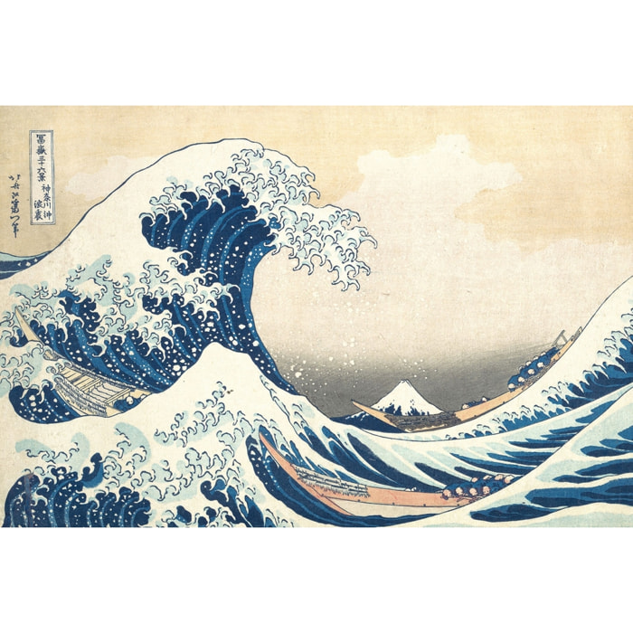 Tableau reproduction d'art La vague de Kanagawa par Hokusai Tableau plexiglas
