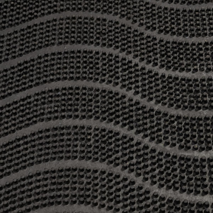Paillasson géométrique en vagues, kilim tissé naturel, DUNE