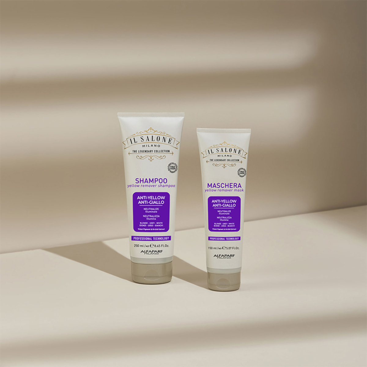 ALFAPARF MILANO Kit Il Salone Anti Yellow Silver Shampoo 250ml + Mask 150ml