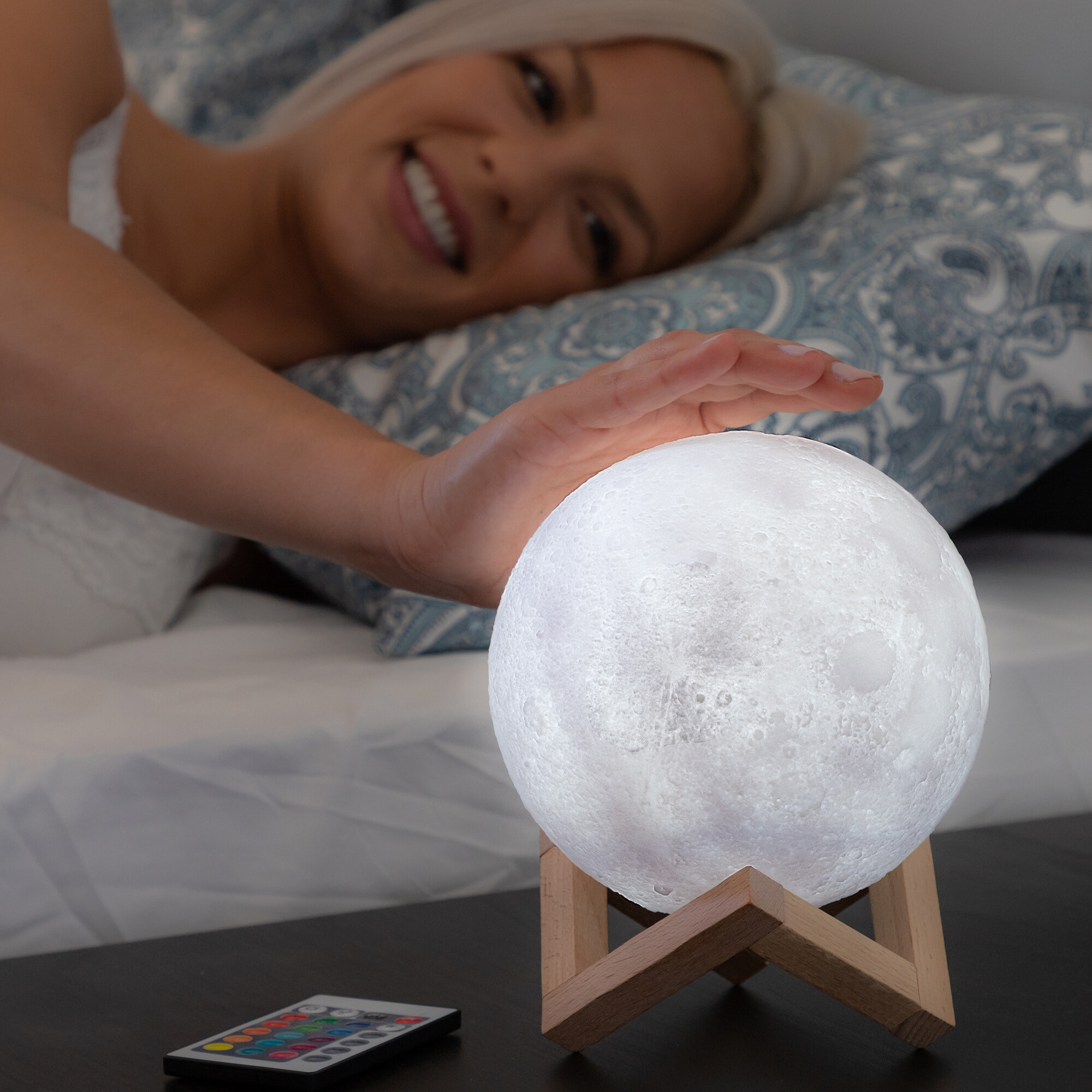 Lampada Led ricaricabile Luna Moondy - 1,5 W - bianco - 15x18x15 cm