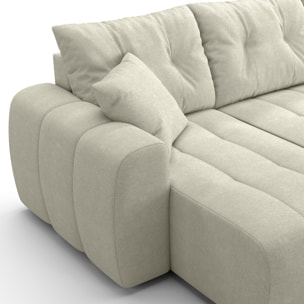 Canapé panoramique convertible 6 places en tissu chenille - ALBA