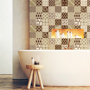 Stickers muraux - Sticker Mural Carrelage adhésif Cuisine Salle de Bain - 24 STICKERS CARRELAGES SCANDINAVE SCOTLAND