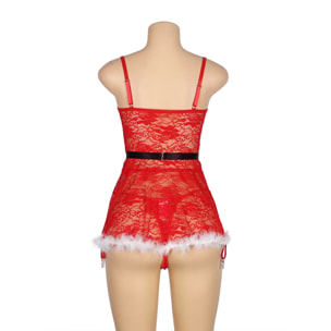 Babydoll floral sexy de navidad