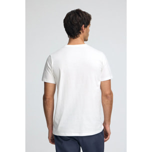 Camiseta blanca con cuello redondo y bordado Rigby Go