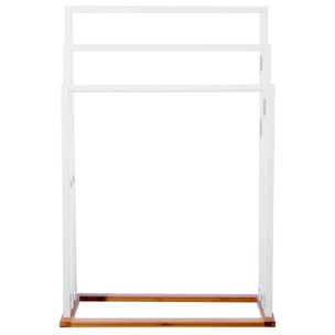 Porte-serviettes sur pieds "Naturéo" blanc
