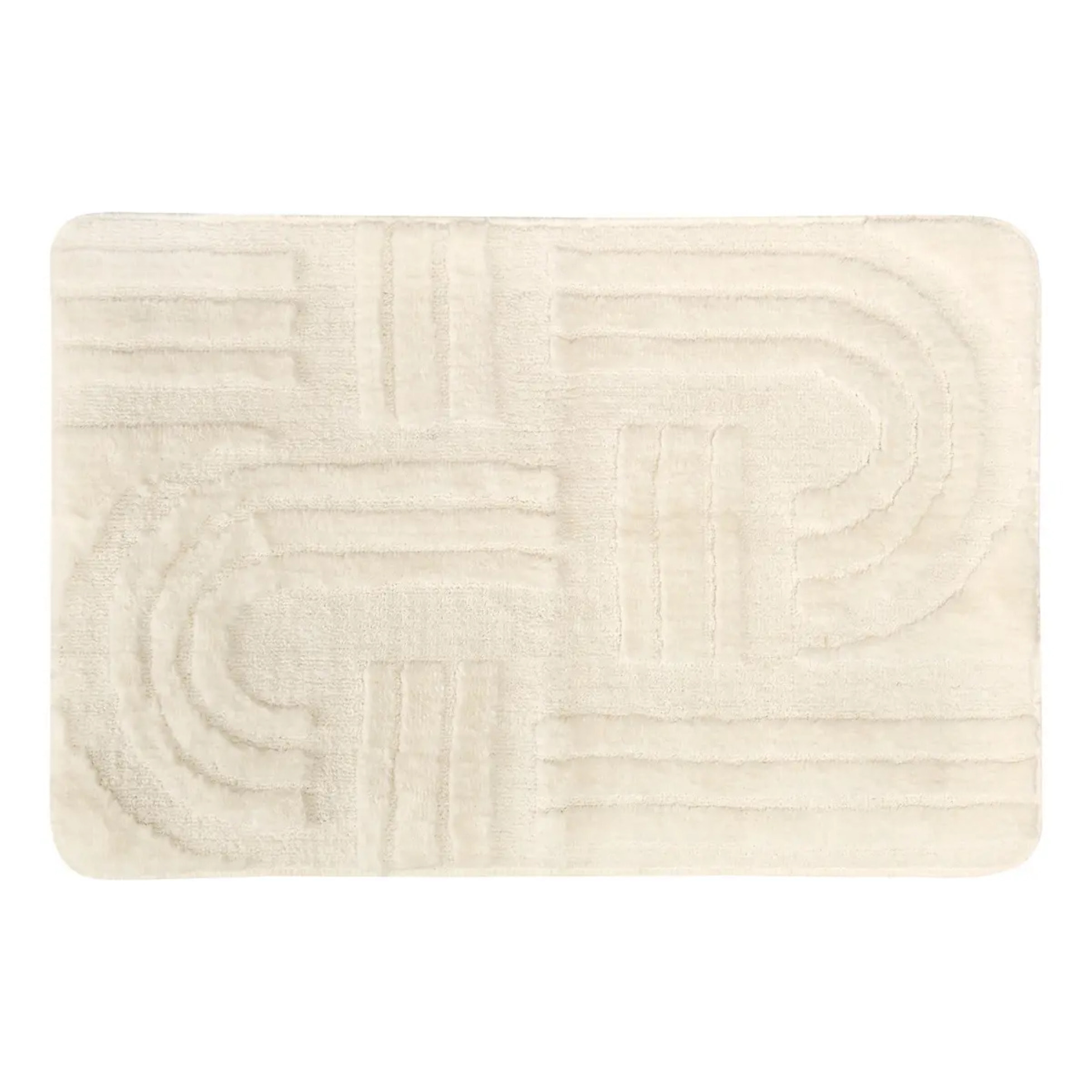 Tapis de bain Strio 50x75cm blanc