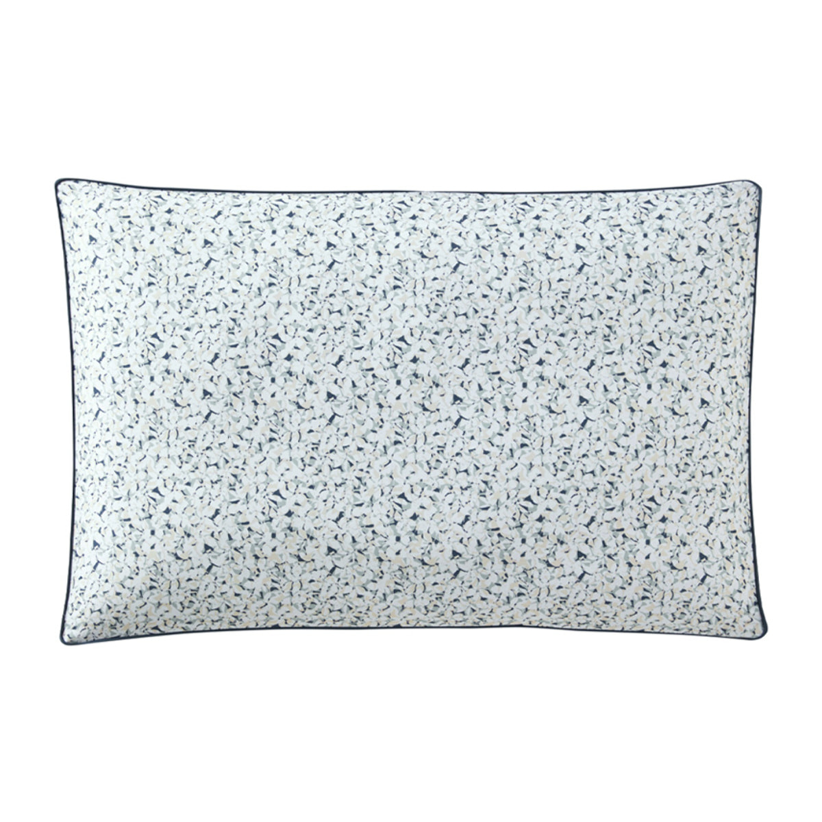 Taie d'oreiller imprimée en satin de coton, NUI, Bleu