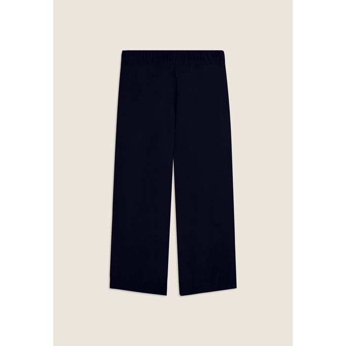 Pantaloni Sportivi Cropped con gamba Wide Leg e strass