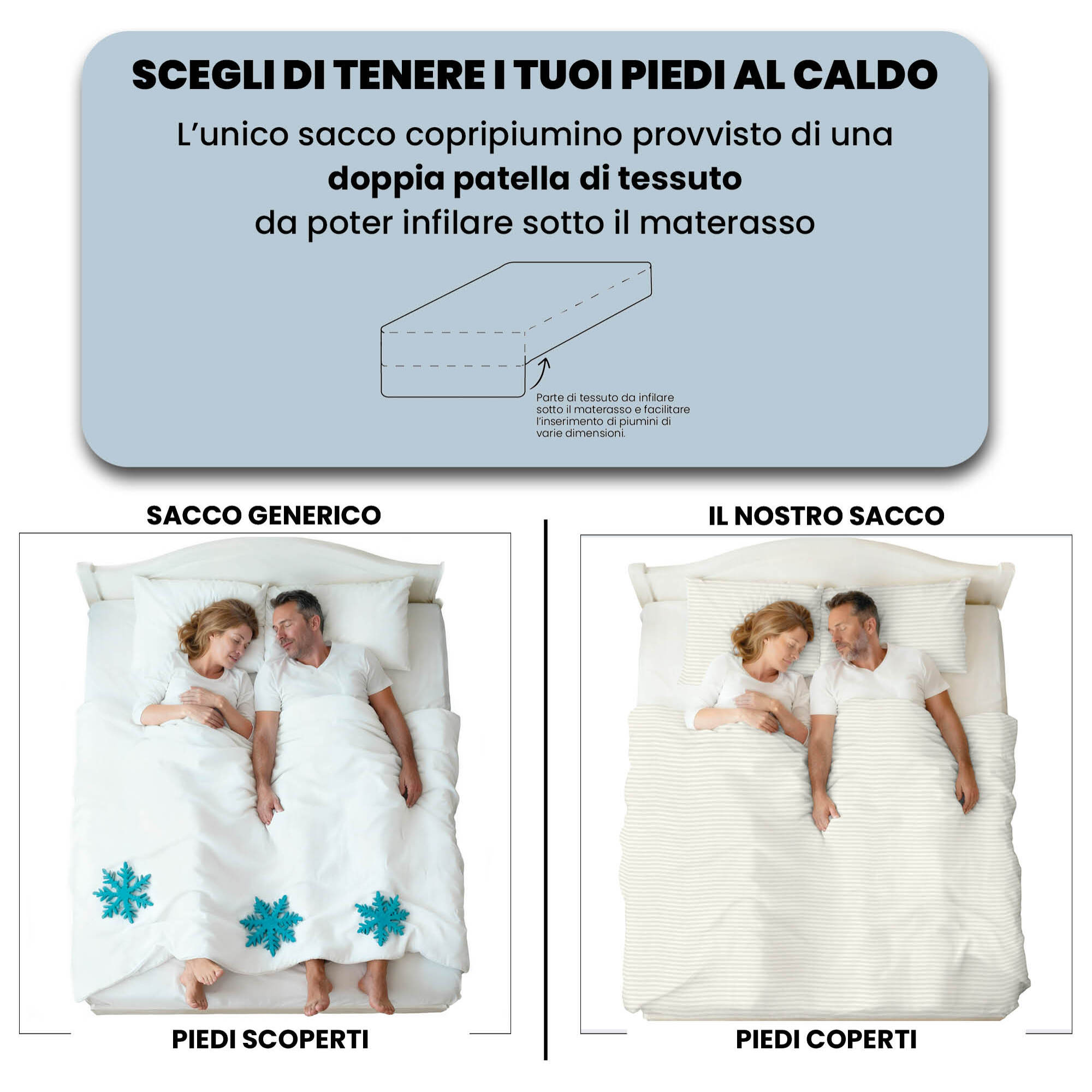 PARURE COPRIPIUMINO SATIN STRIPES, 100% Raso di Poliestere, Made in Italy, No Stiro - PANNA