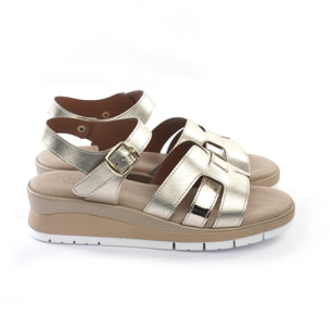 SANDALO ZEPPA E CINTURINO PLATINO