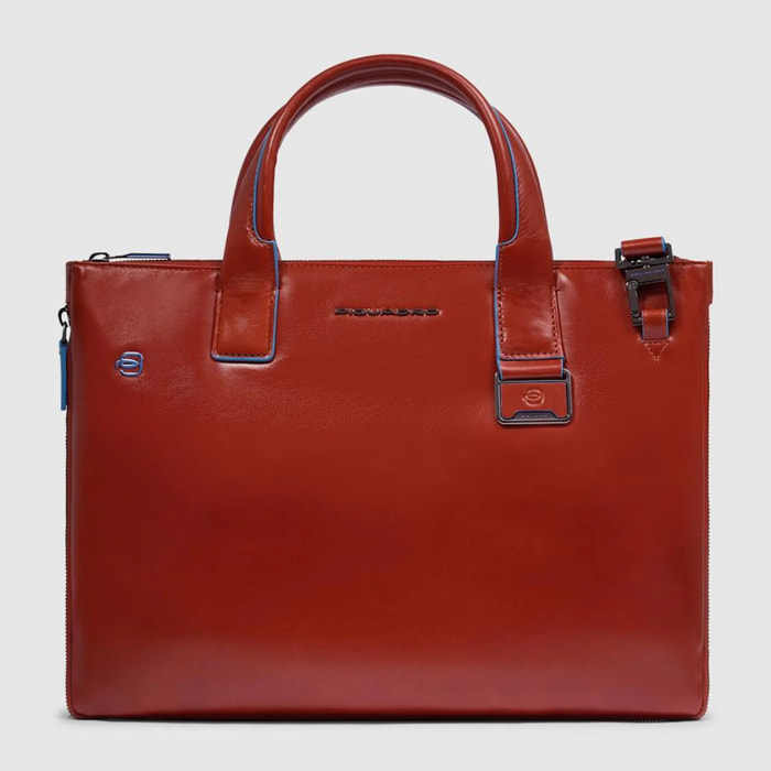 Piquadro Borsa porta pc e iPad® in pelle personalizzabile con protezioni antiurto e RFID