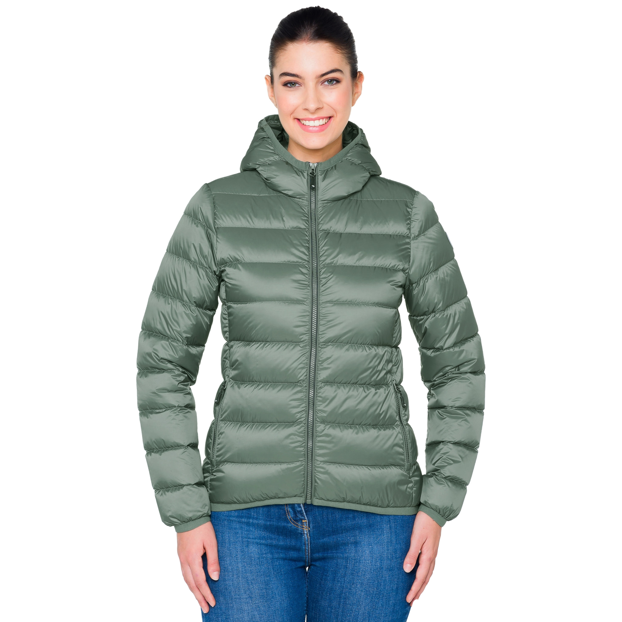 Piumino Hot Buttered Chloe 100% piuma d'oca Verde Matcha.