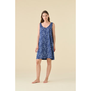 Camicia da notte in cotone spalla larga con stampa pisley articolo cachemire Noidinotte