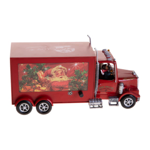 Truck 33xh16, con santa led+musica int - Pezzi 1 - ROSSO - Bianchi Dino SpA