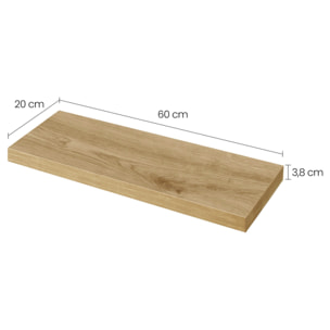 Mensola da parete Artisan 60cm in Rovere e Metallo