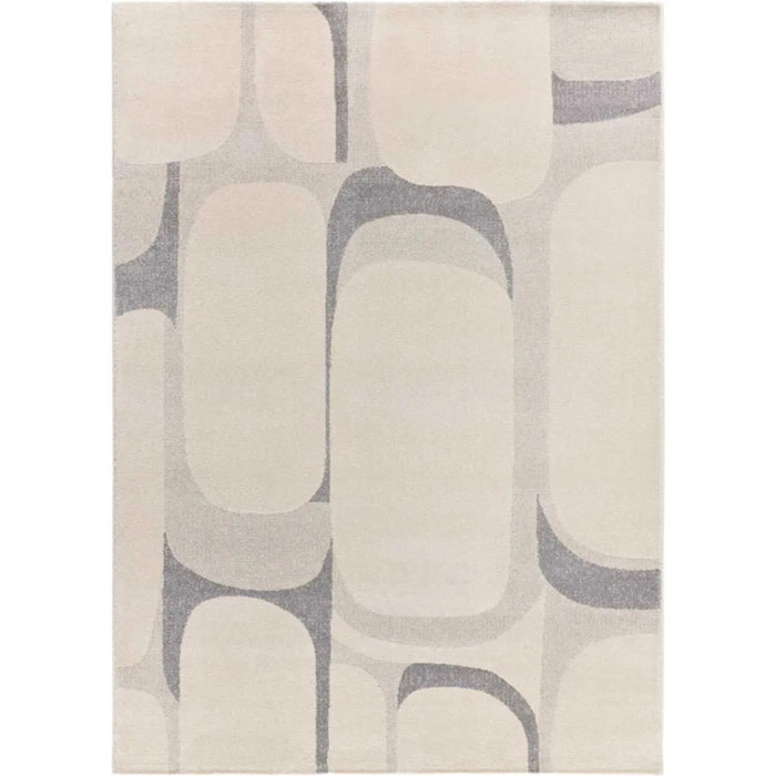 PORTO Alfombra abstracta en tonos beige y gris, varias medidas disponibles
