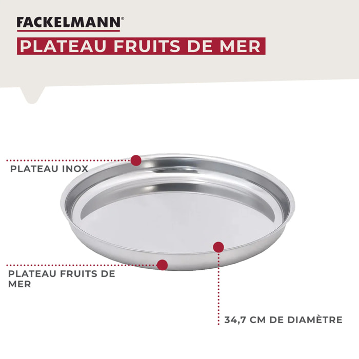 Lot de 2 plateaux pour fruits de mer 34,7 cm Fackelmann Spécialités Culinaires