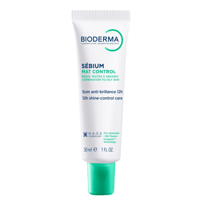 Sébium Mat Control - Soin Hydratant Anti-Brillance - Peaux Sensibles Mixtes à Grasses 30 ml