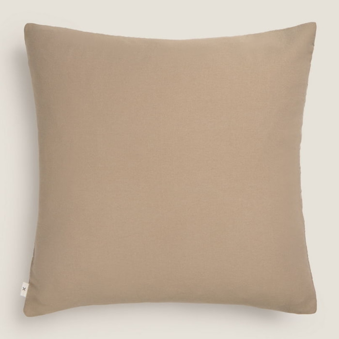 Funda de cojín algodón jacquard Azmy color gris piedra Algodón