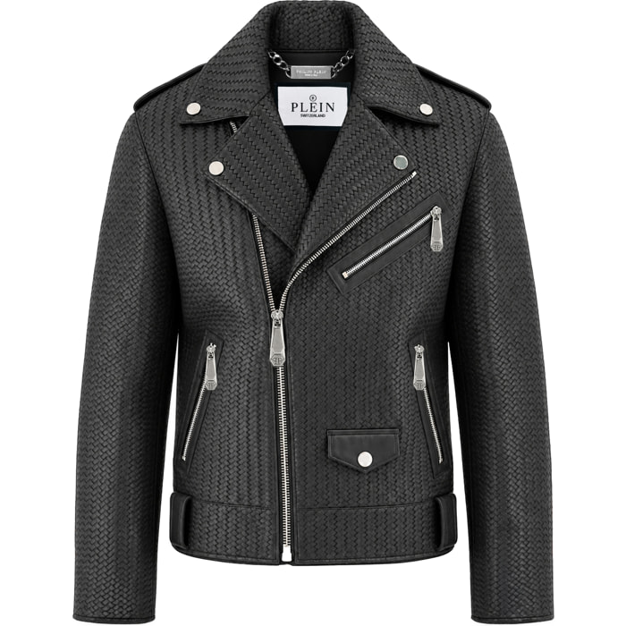 PHILIPP PLEIN Chaqueta biker de cuero