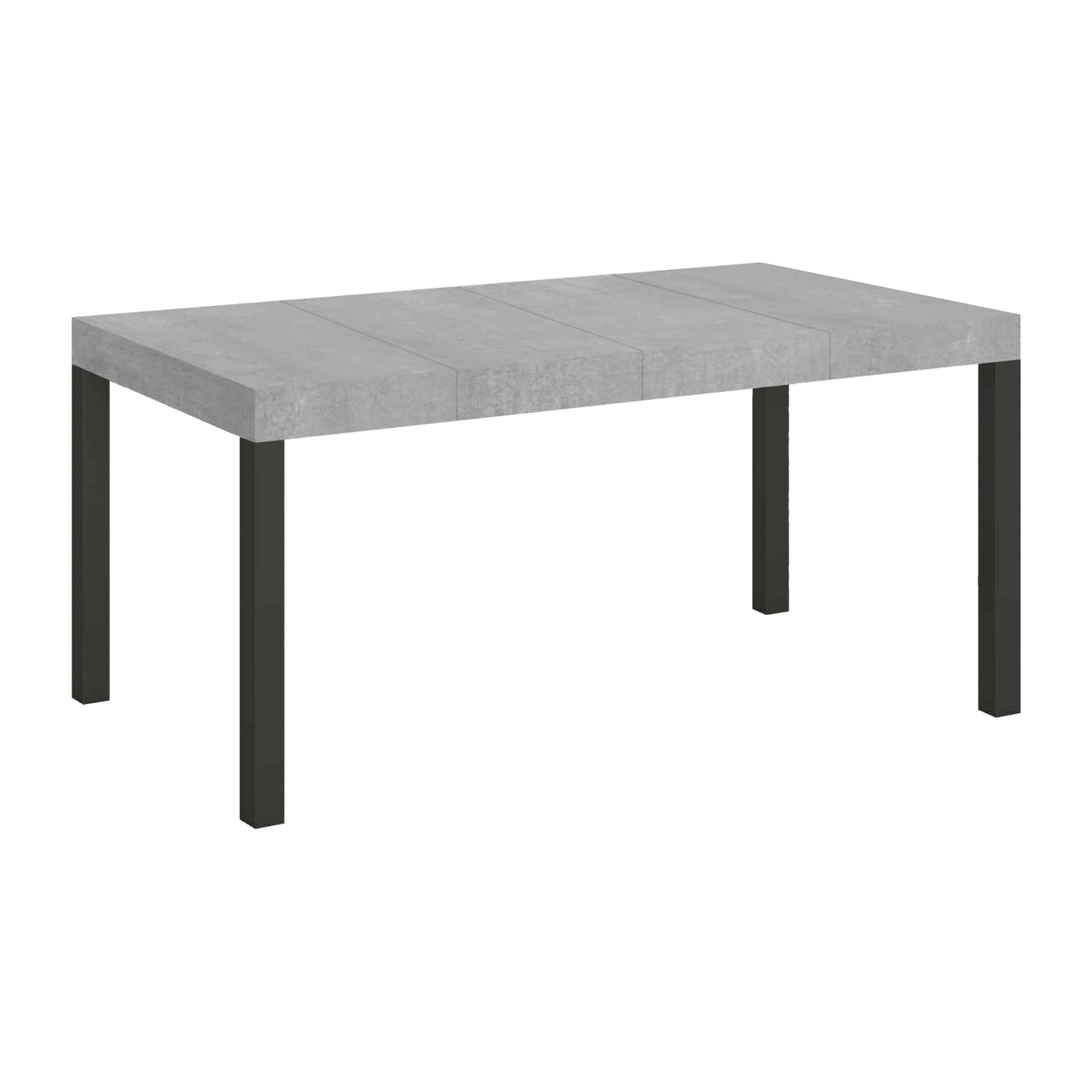 Mesa extensible 90x140/244 cm Everyday Premium Cemento estructura Antracita