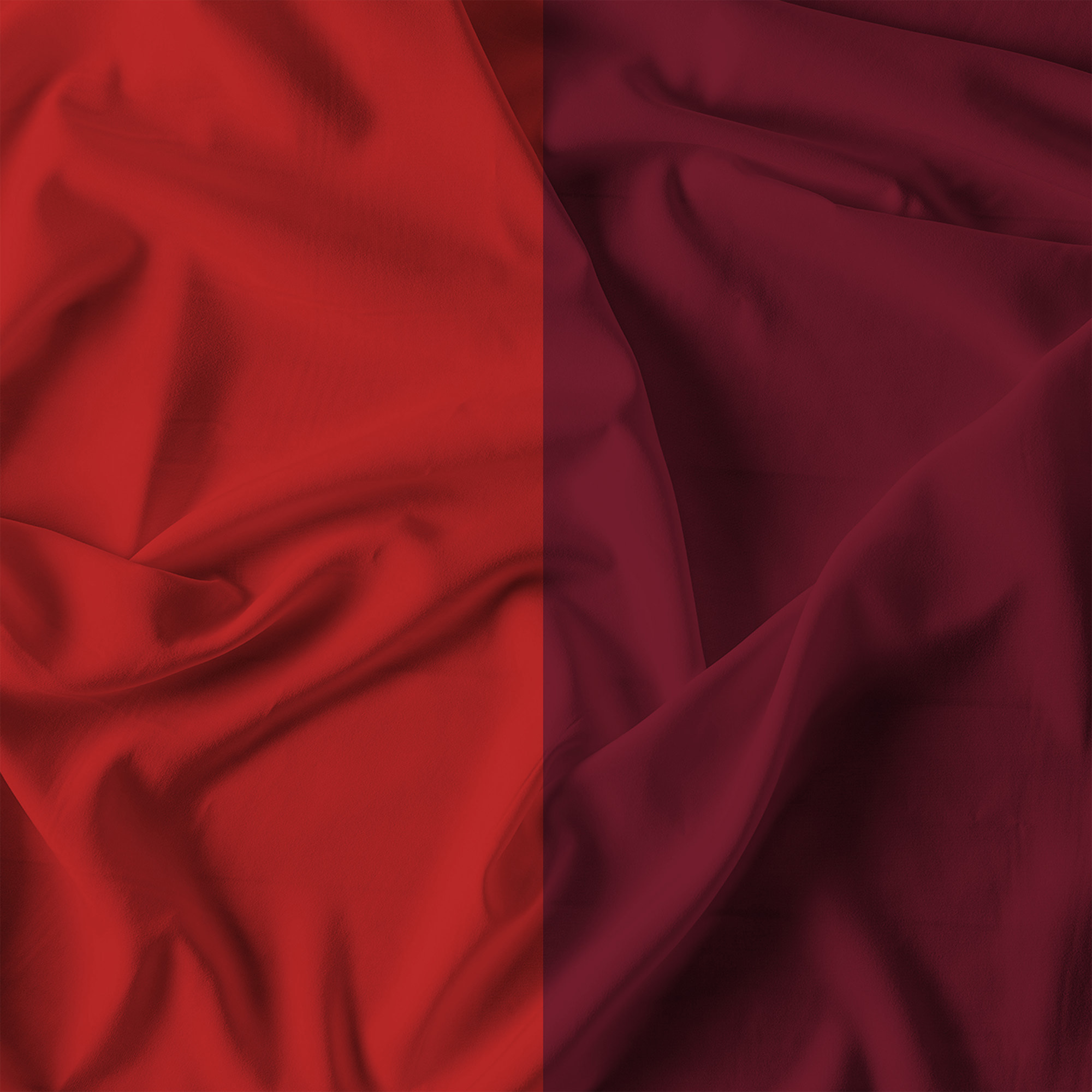 COMPLETO LETTO NATURAL COLOR, 100% Cotone, Made in Italy - BORDEAUX/ROSSO